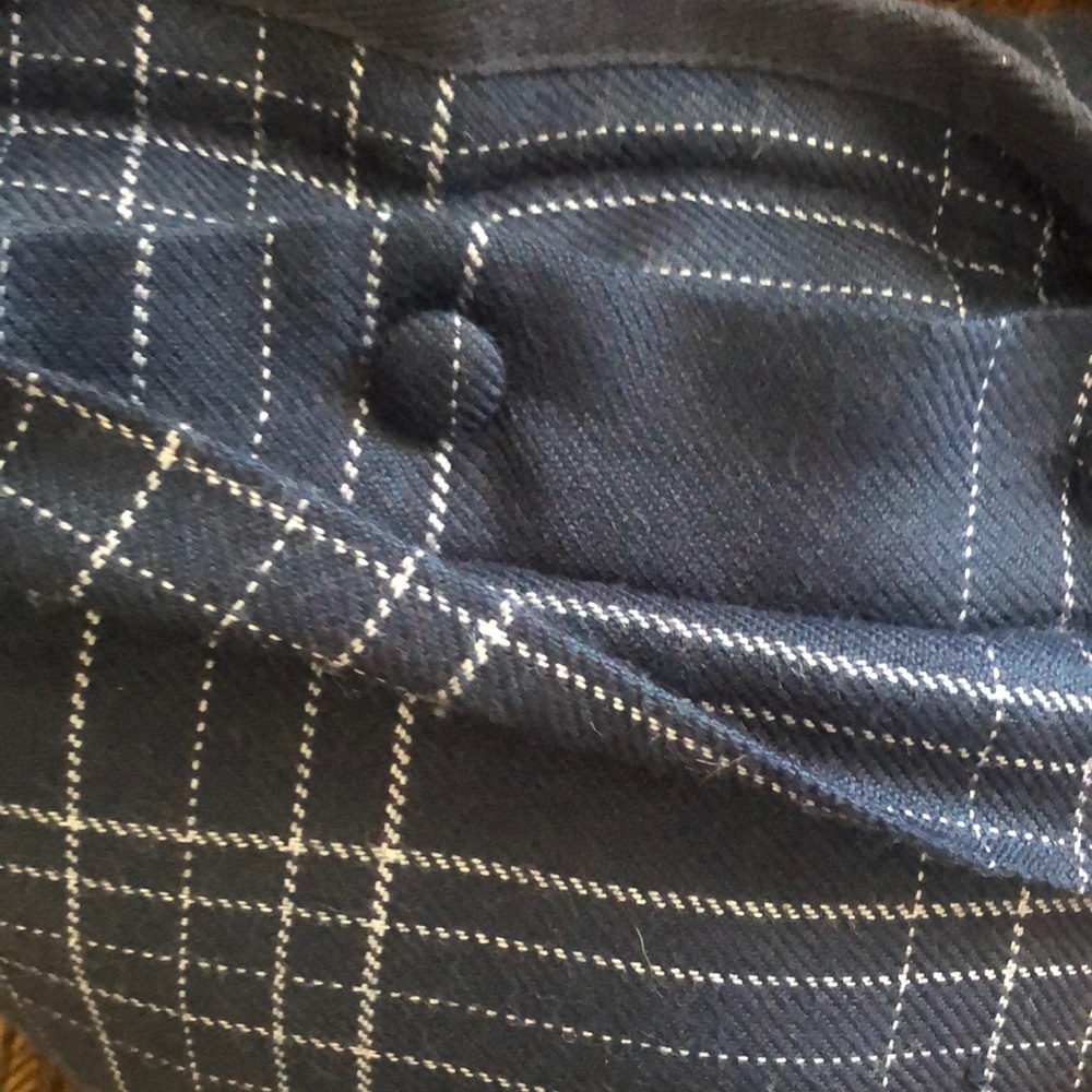 Ralph Lauren Blue Label Navy Plaid Accent Pillow